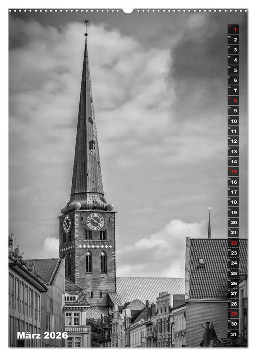 LÜBECK Monochrome Momente (CALVENDO Wandkalender 2026)