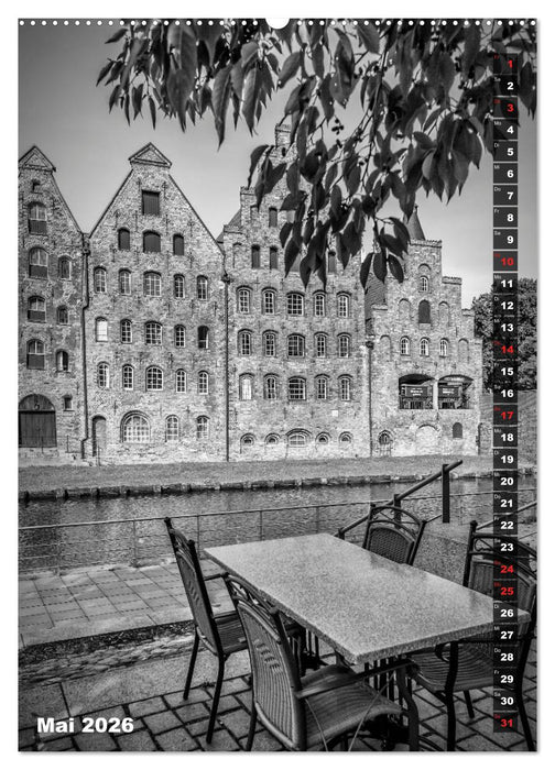 LÜBECK Monochrome Momente (CALVENDO Wandkalender 2026)