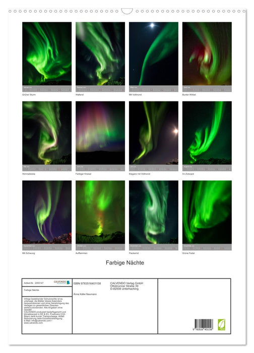 Farbige Nächte (CALVENDO Wandkalender 2026)