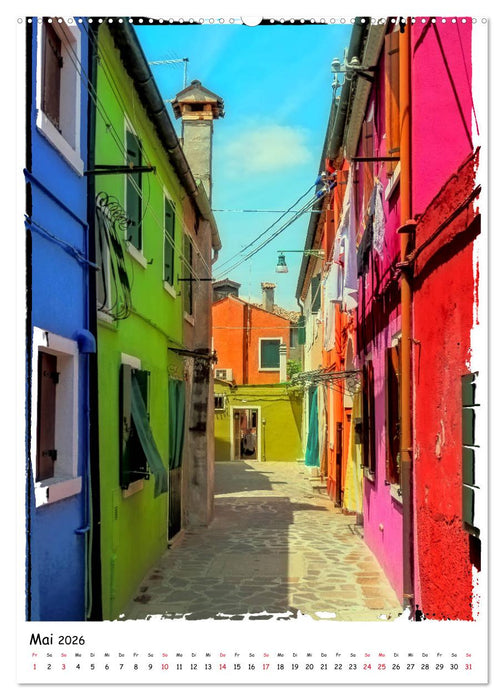 Einblicke in Burano (CALVENDO Premium Wandkalender 2026)