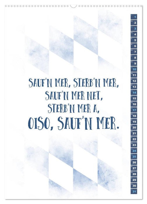 BAYRISCH Zünftige Sprüche (CALVENDO Premium Wandkalender 2026)