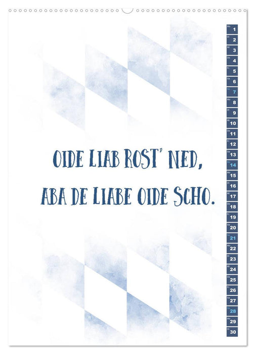 BAYRISCH Zünftige Sprüche (CALVENDO Premium Wandkalender 2026)