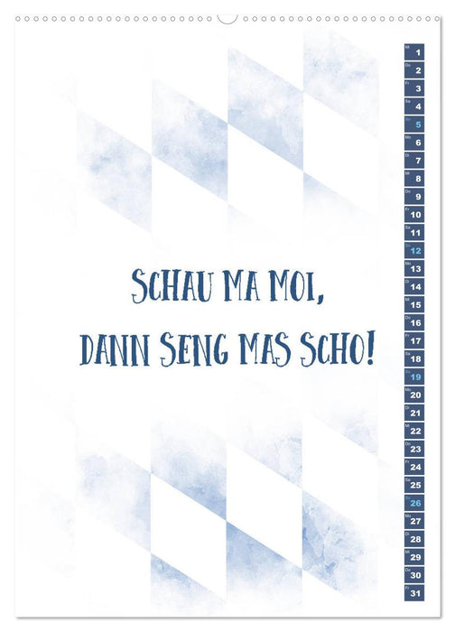 BAYRISCH Zünftige Sprüche (CALVENDO Premium Wandkalender 2026)