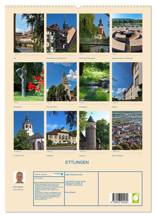 ETTLINGEN (CALVENDO Premium Wandkalender 2026)