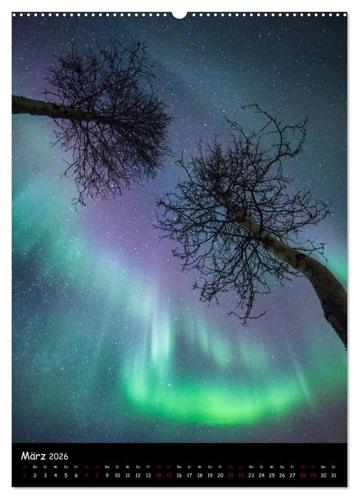 Polarlichtkalender (CALVENDO Premium Wandkalender 2026)