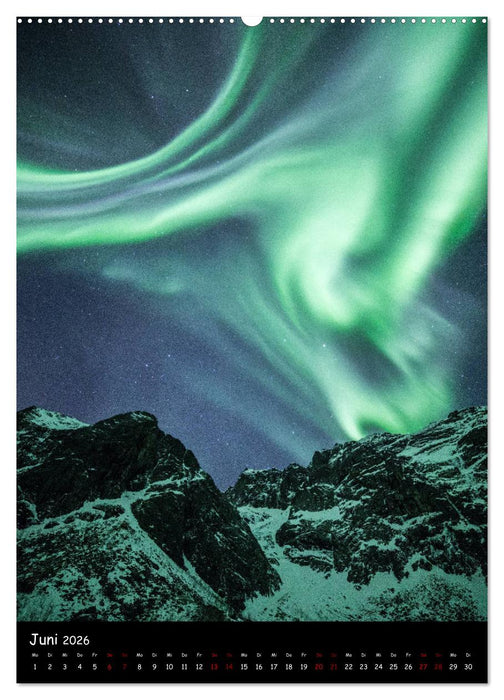 Polarlichtkalender (CALVENDO Premium Wandkalender 2026)