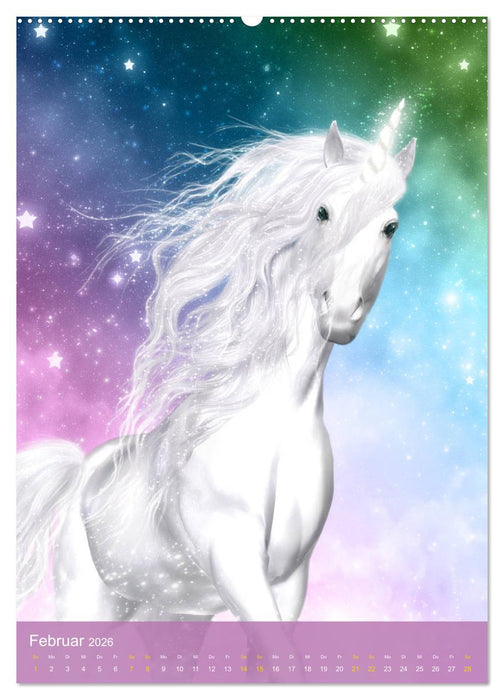 Zauberhaft liebe Einhörner - Kalender (CALVENDO Wandkalender 2026)