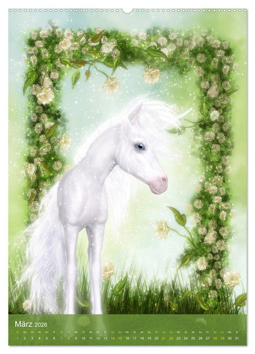 Zauberhaft liebe Einhörner - Kalender (CALVENDO Wandkalender 2026)