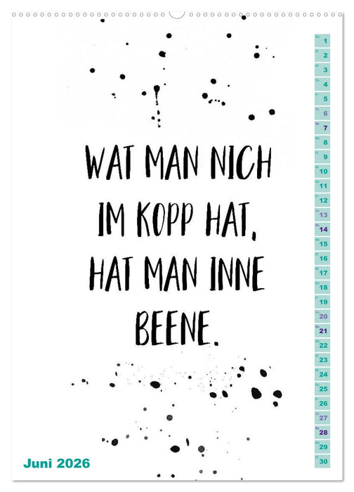 BERLINERISCH Lustige Sprüche (CALVENDO Premium Wandkalender 2026)