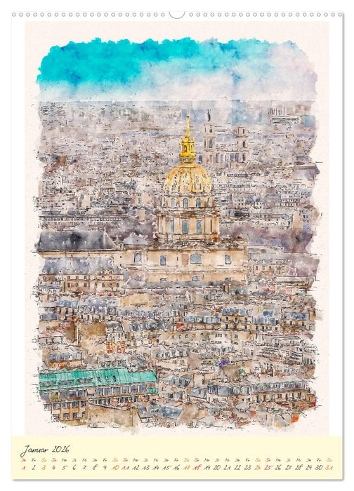 Paris - malerische Metropole (CALVENDO Premium Wandkalender 2026)