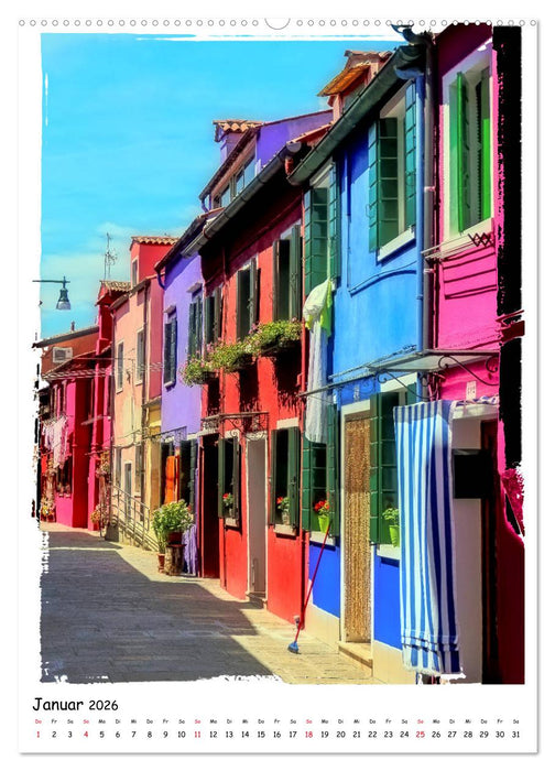 Einblicke in Burano (CALVENDO Wandkalender 2026)