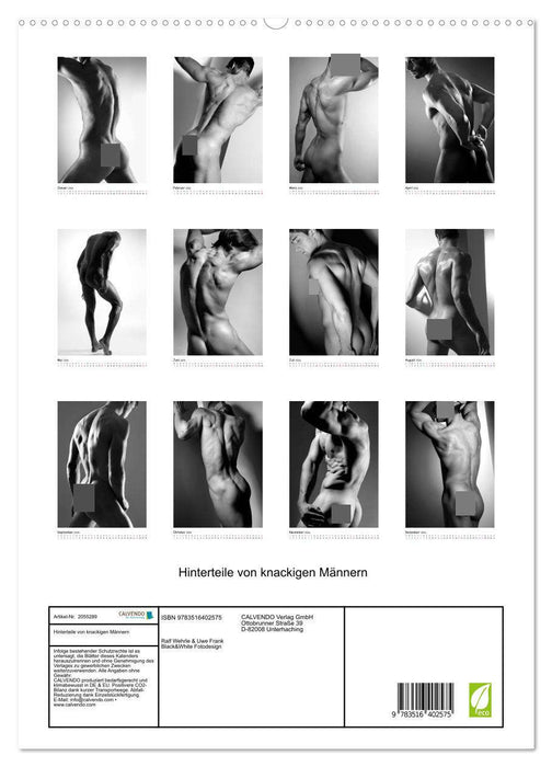 Hinterteile von knackigen Männern (CALVENDO Premium Wandkalender 2026)