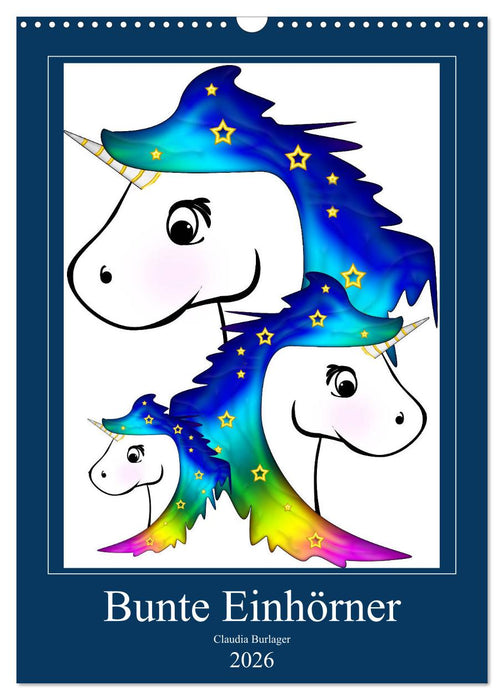 Bunte Einhörner (CALVENDO Wandkalender 2026)