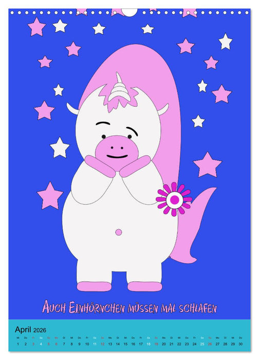 Bunte Einhörner (CALVENDO Wandkalender 2026)