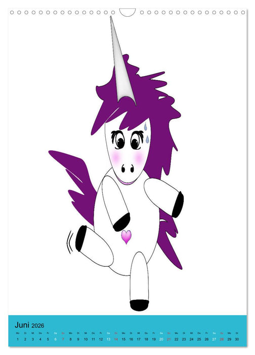 Bunte Einhörner (CALVENDO Wandkalender 2026)