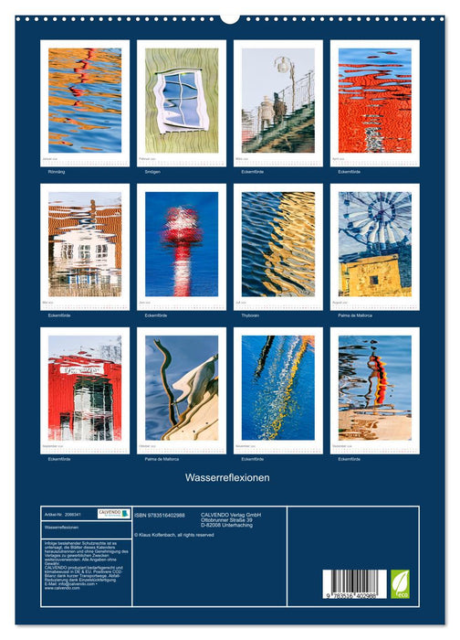 Wasserreflexionen (CALVENDO Premium Wandkalender 2026)