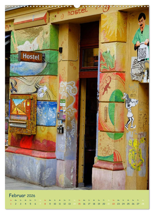 Dresdner Szenenviertel Neustadt (CALVENDO Wandkalender 2026)