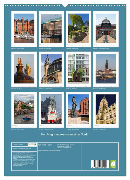 Hamburg - Impressionen einer Stadt (CALVENDO Premium Wandkalender 2026)