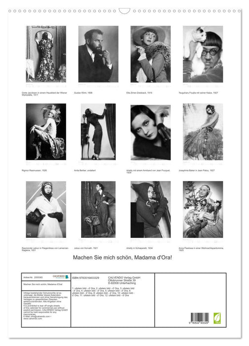 Machen Sie mich schön, Madama d'Ora! (CALVENDO Wandkalender 2026)
