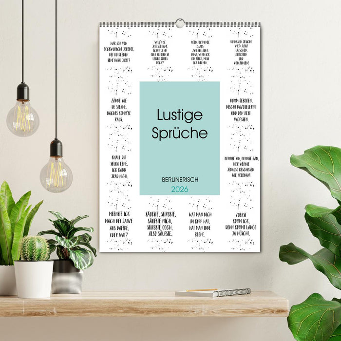 BERLINERISCH Lustige Sprüche (CALVENDO Wandkalender 2026)