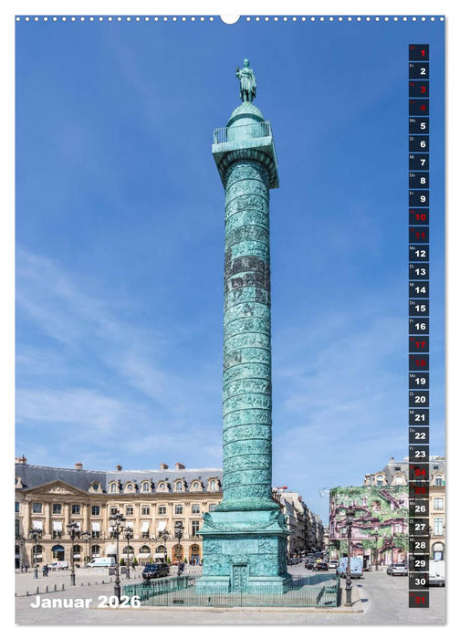 PARIS Stadtspaziergang (CALVENDO Wandkalender 2026)