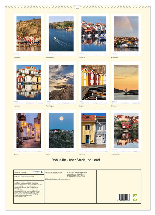 Bohuslän - über Stadt und Land (CALVENDO Wandkalender 2026)