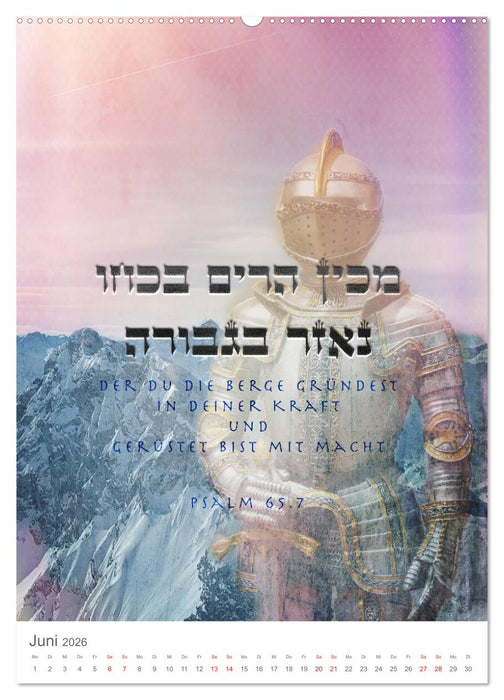 Psalmen Tehilim Hebräisch - Deutsch (CALVENDO Premium Wandkalender 2026)