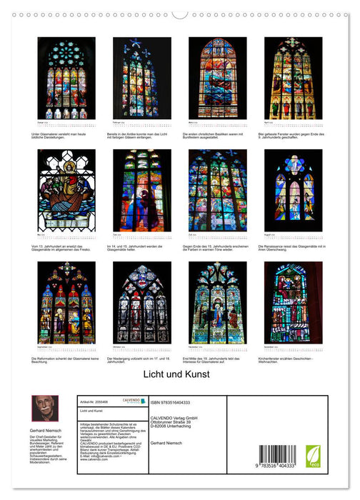 Licht und Kunst (CALVENDO Premium Wandkalender 2026)