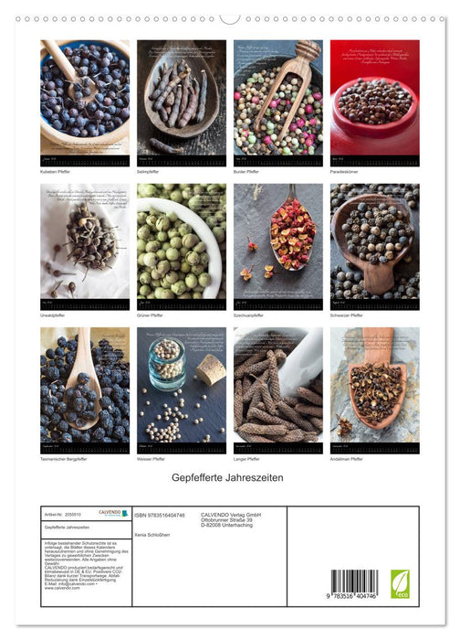 Gepfefferte Jahreszeiten (CALVENDO Premium Wandkalender 2026)
