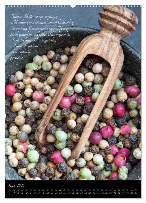 Gepfefferte Jahreszeiten (CALVENDO Premium Wandkalender 2026)