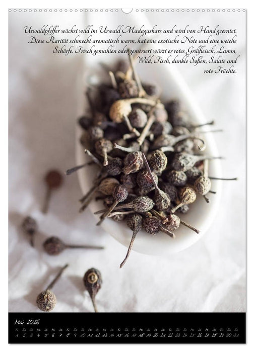 Gepfefferte Jahreszeiten (CALVENDO Premium Wandkalender 2026)