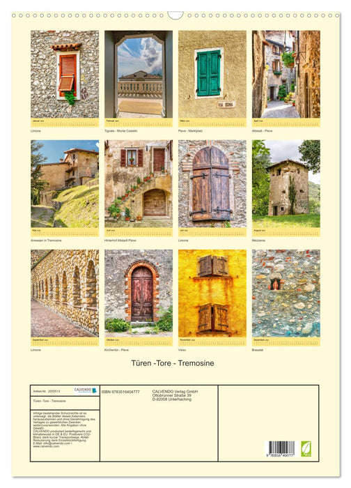 Türen -Tore - Tremosine (CALVENDO Wandkalender 2026)