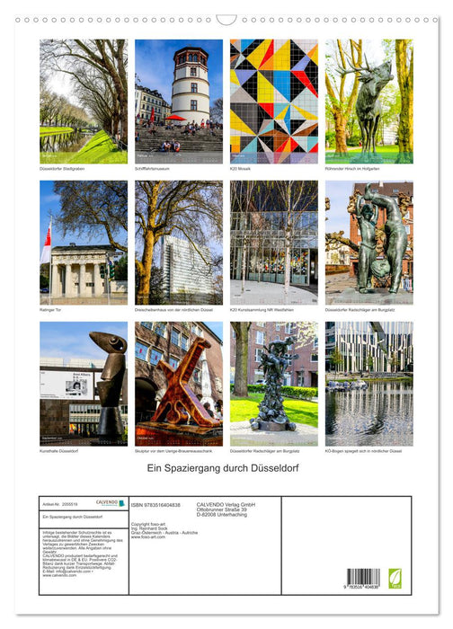 Ein Spaziergang durch Düsseldorf (CALVENDO Wandkalender 2026)