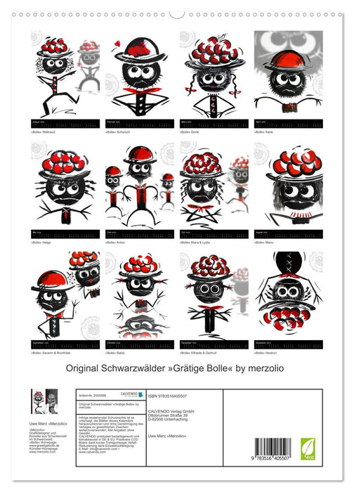 Original Schwarzwälder »Grätige Bolle« by merzolio (CALVENDO Premium Wandkalender 2026)