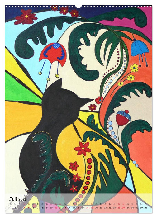 Kätz, Petra Kolossa, Pop-Art-Kunstdrucke (CALVENDO Premium Wandkalender 2026)