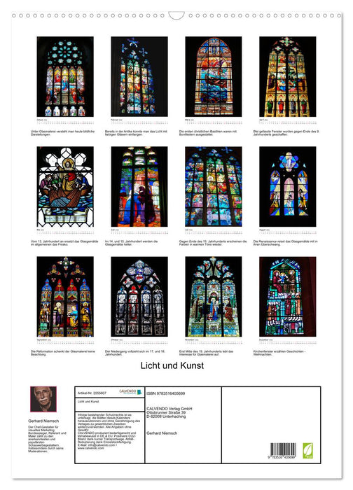 Licht und Kunst (CALVENDO Wandkalender 2026)
