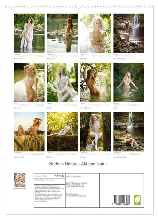 Nude in Nature - Akt und Natur (CALVENDO Premium Wandkalender 2026)