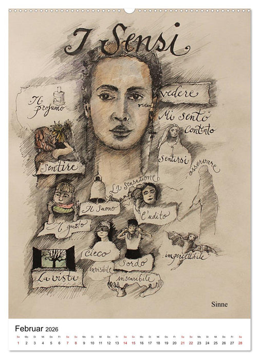 Italienisch Lernen in Bildern (CALVENDO Wandkalender 2026)
