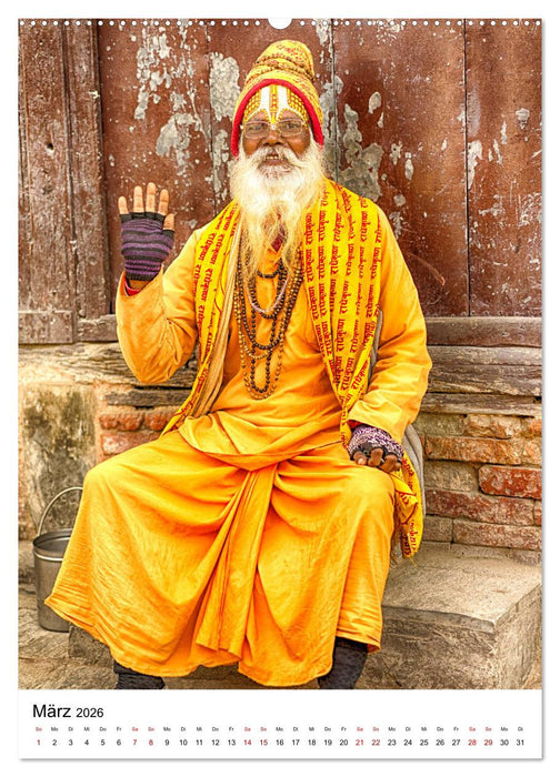 Sadhus - Die heiligen Männer von Nepal (CALVENDO Wandkalender 2026)