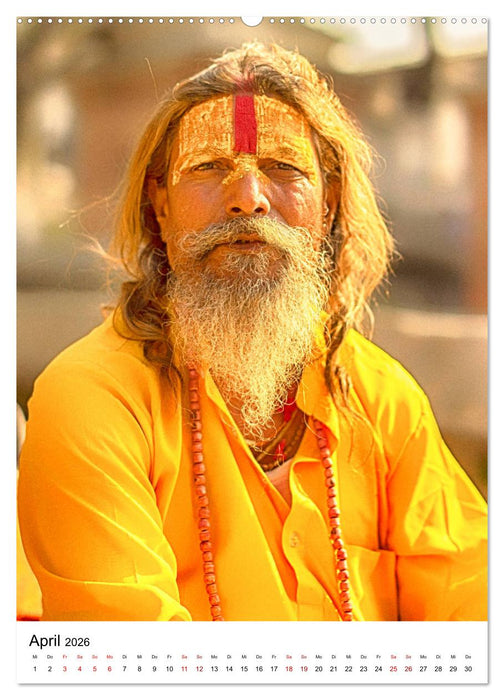 Sadhus - Die heiligen Männer von Nepal (CALVENDO Wandkalender 2026)
