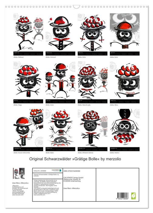 Original Schwarzwälder »Grätige Bolle« by merzolio (CALVENDO Wandkalender 2026)