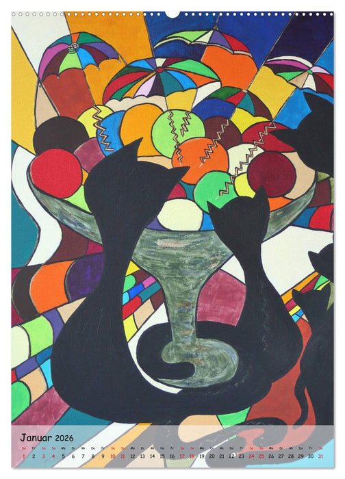 Kätz, Petra Kolossa, Pop-Art-Kunstdrucke (CALVENDO Wandkalender 2026)