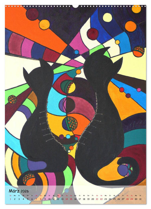 Kätz, Petra Kolossa, Pop-Art-Kunstdrucke (CALVENDO Wandkalender 2026)