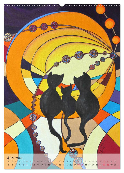 Kätz, Petra Kolossa, Pop-Art-Kunstdrucke (CALVENDO Wandkalender 2026)