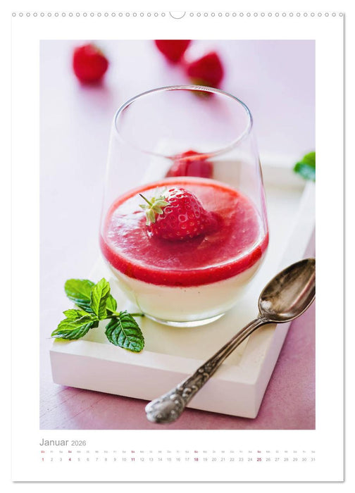 Himmlisch lecker! Süße Desserts und andere Naschereien (CALVENDO Wandkalender 2026)