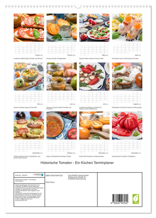 Historische Tomaten - Ein Küchen Terminplaner (CALVENDO Premium Wandkalender 2026)