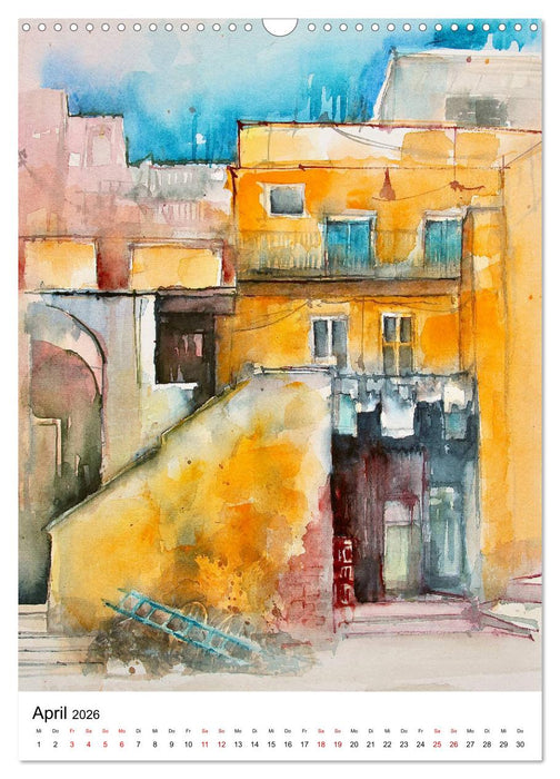 Aquarelle in Hochform (CALVENDO Wandkalender 2026)