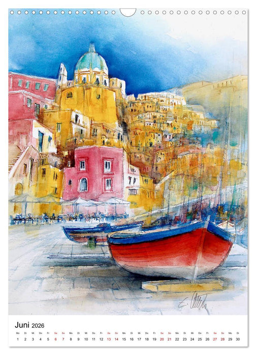 Aquarelle in Hochform (CALVENDO Wandkalender 2026)