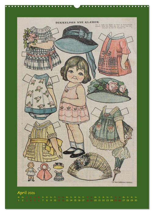 Dukke Lise Kalender - Anziehpuppen aus Papier (CALVENDO Premium Wandkalender 2026)
