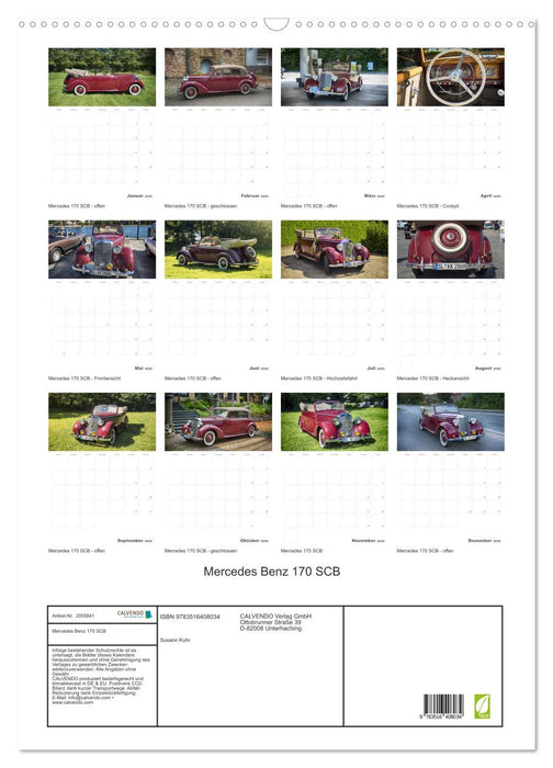 Mercedes Benz 170 SCB (CALVENDO Wandkalender 2026)